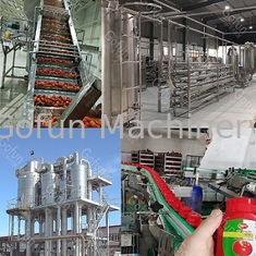 380V πλήρως αυτόματη μηχανή επεξεργασίας ζύμης ντομάτας εξοικονόμηση νερού για εργοστάσιο